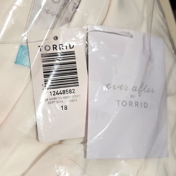 ❤️NWT VINTAGE TORRID EMPIRE WAIST WEDDING DRESS - PEARLS RHINESTONE GOWN SIZE 20 - Picture 7 of 16